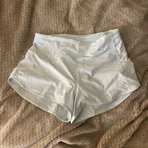 Lululemon light blue speed up shorts